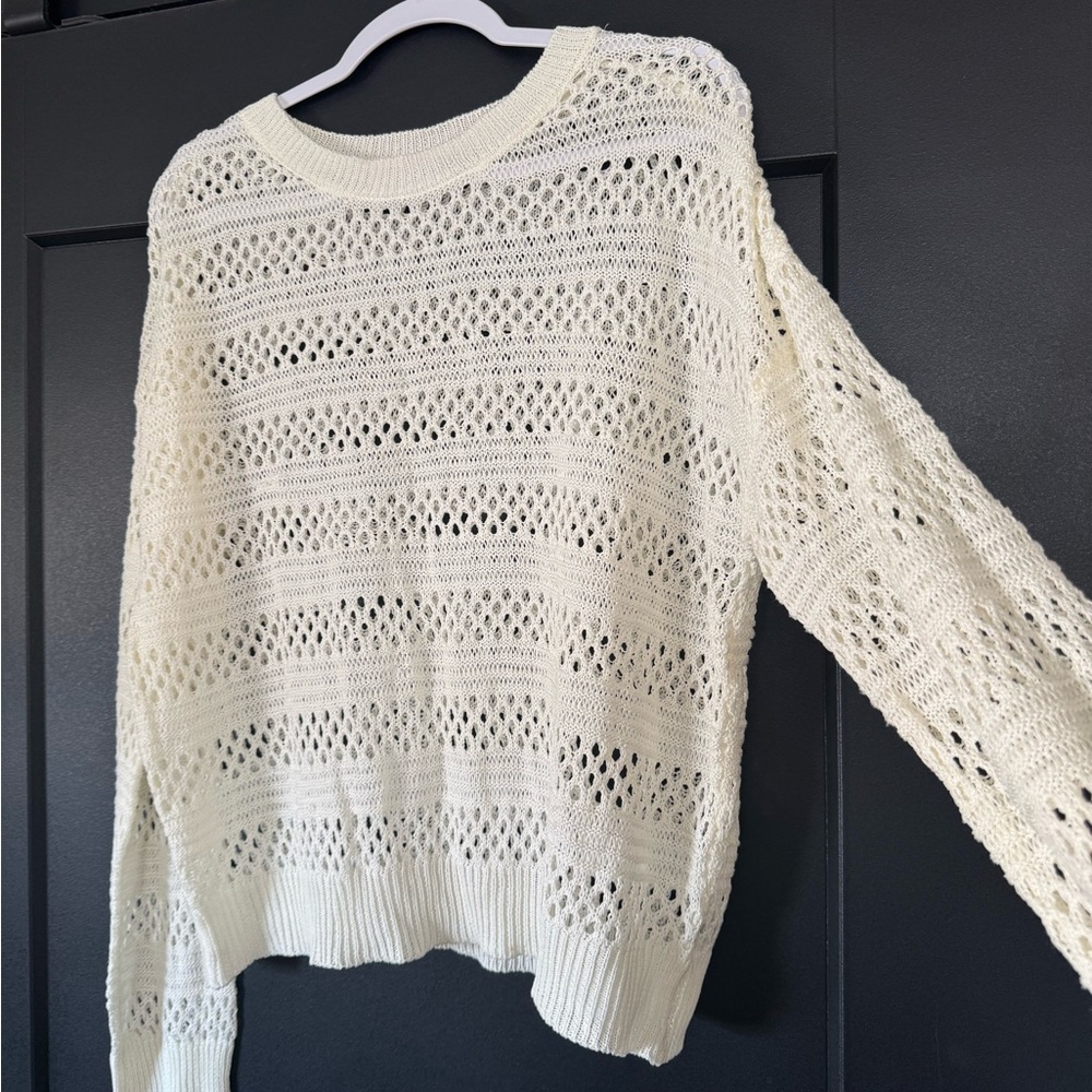 Pink Lily Cream Knit Sweater